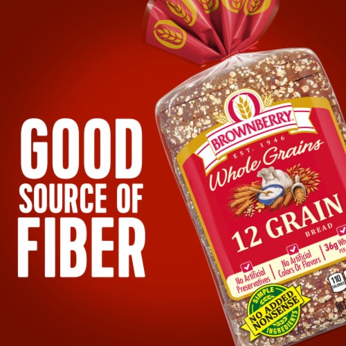 Brownberry Whole Grains 12 Grain Sandwich Bread Perspective: top