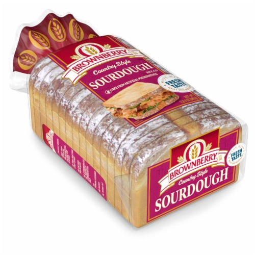 Brownberry Country Style Sourdough Bread Perspective: top