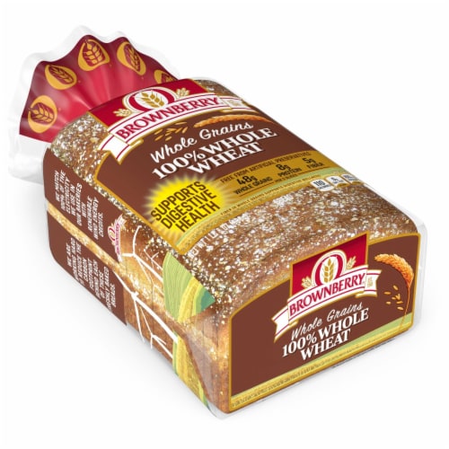Brownberry 100% Whole Grain Wheat Bread Perspective: top