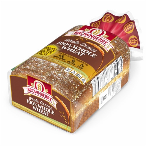 Brownberry 100% Whole Grain Wheat Bread Perspective: top