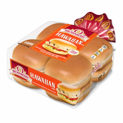 Brownberry Hawaiian Buns Perspective: top