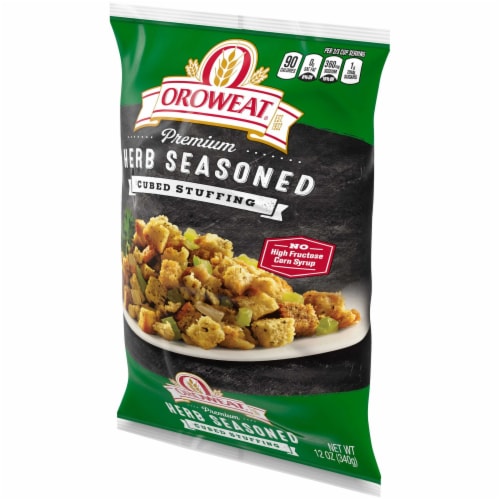Oroweat Premium Herb Seasoned Cubed Stuffing Perspective: top