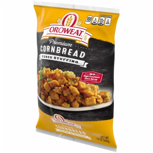 Oroweat Premium Cornbread Cubed Stuffing Perspective: top