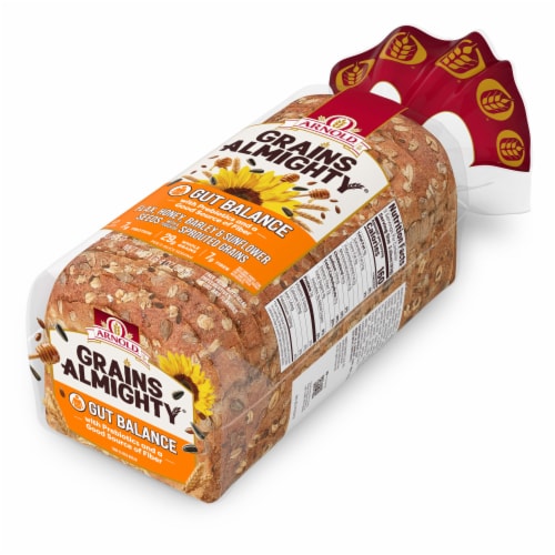 Arnold Grains Almighty Gut Balance Thin Sliced Bread Perspective: top