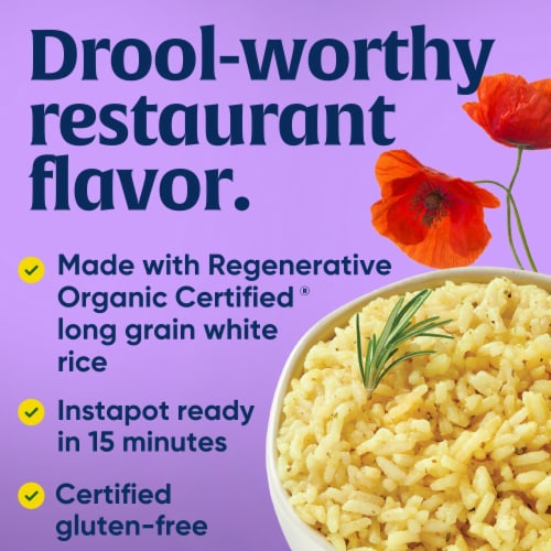 Lundberg Family Farms® Organic Garlic & Basil Whole Grain Rice & Wild Rice Seasoning Mix Perspective: top