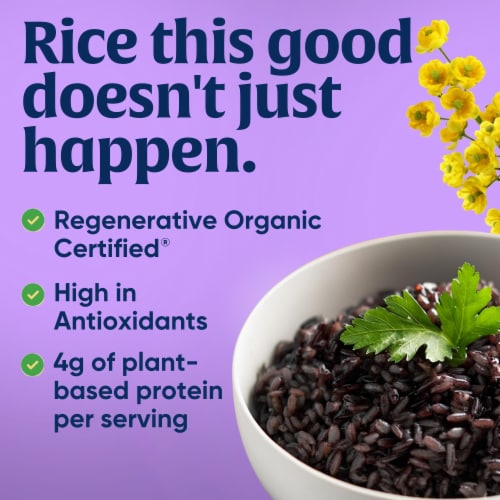 Lundberg Family Farms® Regenerative Organic Black Pearl Rice Perspective: top