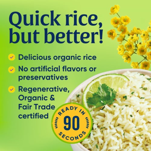 Lundberg Family Farms® Organic 90-Second Cilantro Lime Rice Pouch Perspective: top