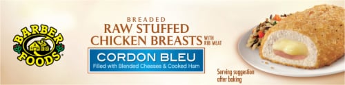 Barber Foods® Breaded Raw Stuffed Chicken Cordon Bleu Perspective: top