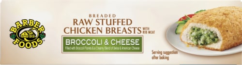 Barber Foods® Broccoli & Cheese Breaded Raw Stuffed Chicken Breasts Perspective: top
