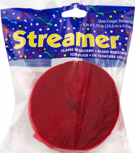 James Paul Products Party Streamer - Classic Red Perspective: top