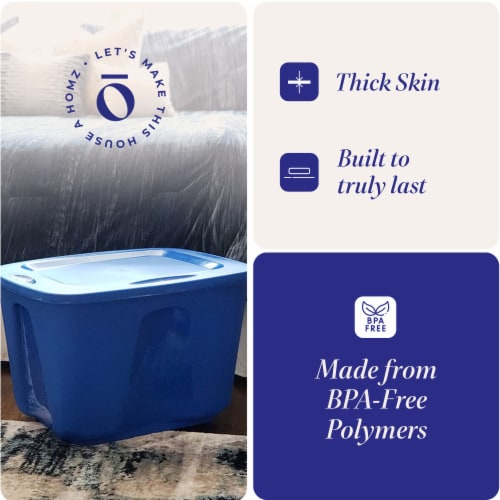 Homz Storage Container - Blue Perspective: top