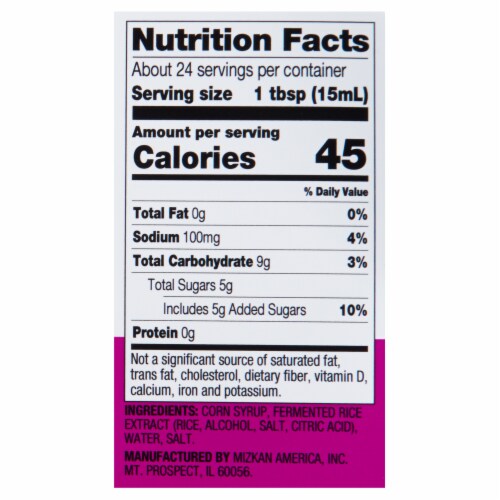 Mizkan™ Mirin Sweet Cooking Seasoning Perspective: top