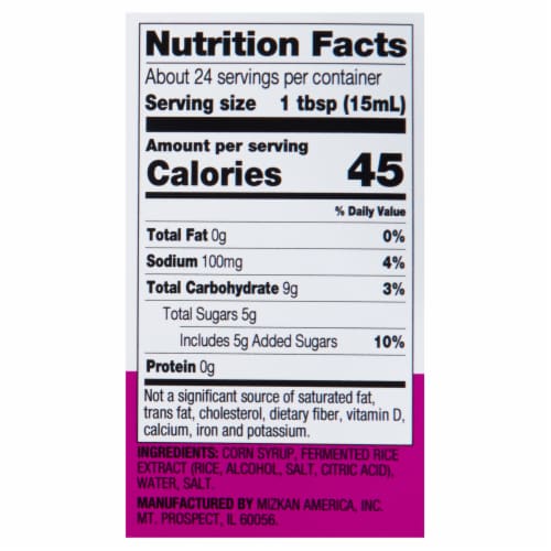 Mizkan™ Mirin Sweet Cooking Seasoning Perspective: top
