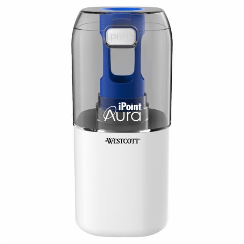 Westcott iPoint Aura Titanium Helical Blade Battery Powered Pencil Sharpener - Assorted Perspective: top