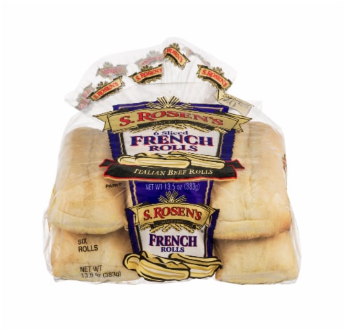 S. Rosen's Sliced French Rolls Perspective: top