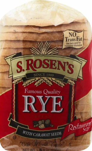 S. Rosen's Rye Bread with Caraway Seeds Perspective: top
