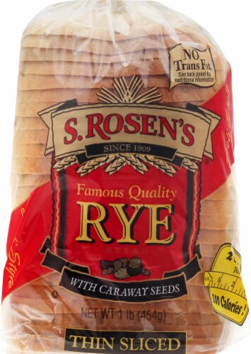 S. Rosen's Thin Sliced Seeded Rye Bread Perspective: top