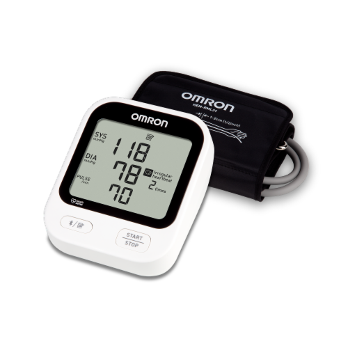 Omron 5 Series Upper Arm Blood Pressure Monitor Perspective: top