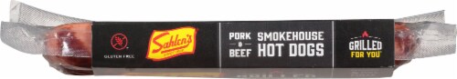 Sahlen’s Pork & Beef Smokehouse Hot Dogs Perspective: top