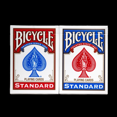 Bicycle® Standard Playing Cards - Red/Blue Perspective: top