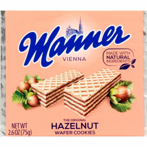 Manner Vienna Hazelnut Wafer Cookies Perspective: top