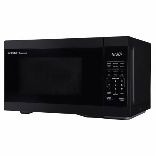 Sharp Microwave - Black Perspective: top