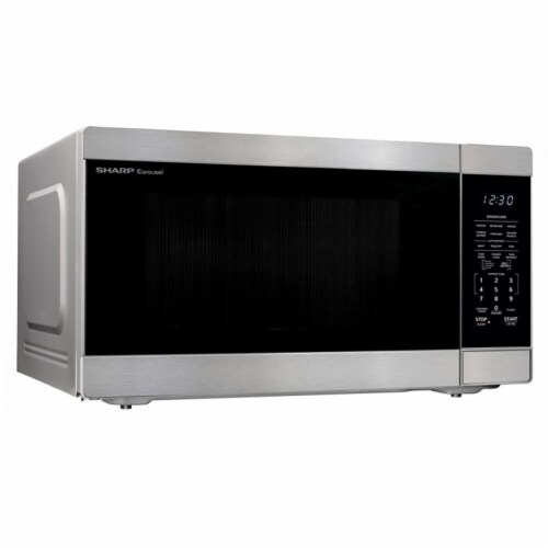 Sharp SMC2266HS 2.2 Cu. Ft. Stainless Steel Countertop Microwave Perspective: top