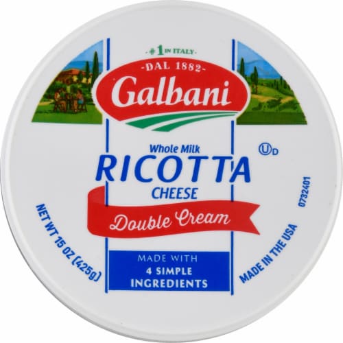 Galbani Whole Milk Double Cream Ricotta Cheese Perspective: top