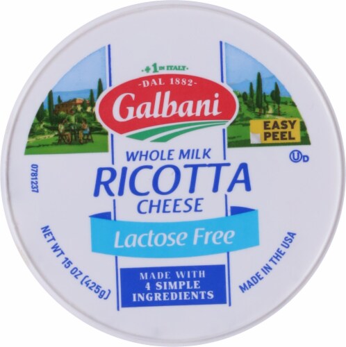Galbani Whole Milk Lactose Free Ricotta Cheese Perspective: top