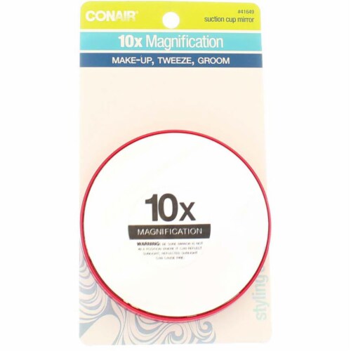 Conair 10x Magnification Suction Cup Mirror Perspective: top
