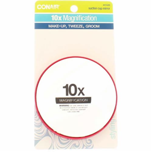 Conair 10x Magnification Suction Cup Mirror Perspective: top