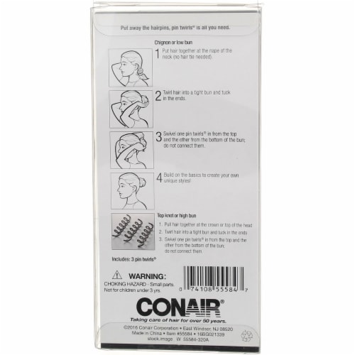 Conair Pin Twilrs Firm Hold Metal Hair Pins Perspective: top