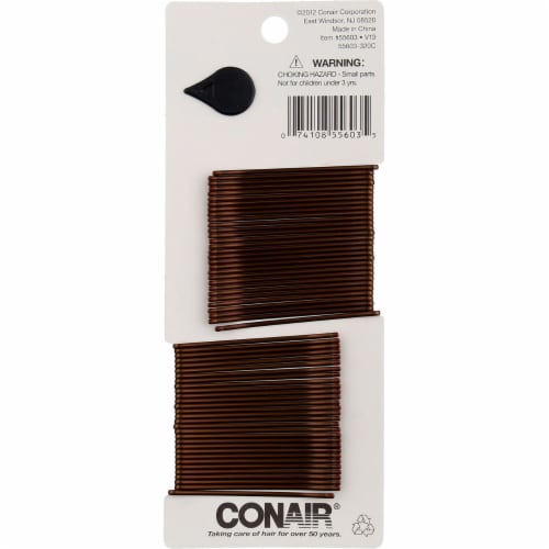 Conair Brown Curved Bobby Pins Perspective: top