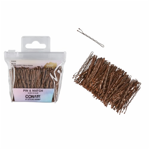 Conair® Brown Bobby Pins with Pouch Perspective: top