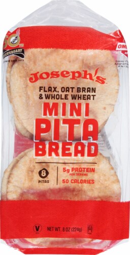Joseph's™ Flax Oat Bran & Whole Wheat Mini Pita Bread Perspective: top