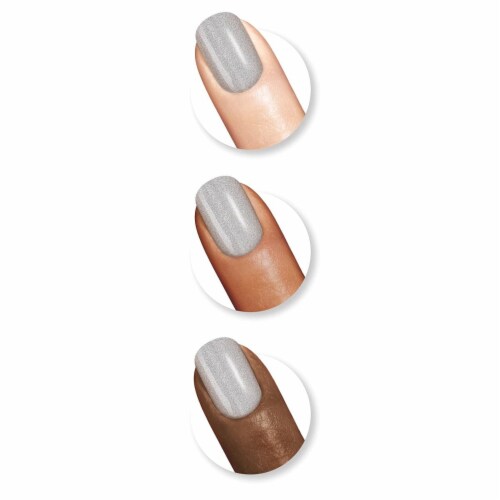 Sally Hansen Insta-Dri Silver Stallion Nail Color Perspective: top