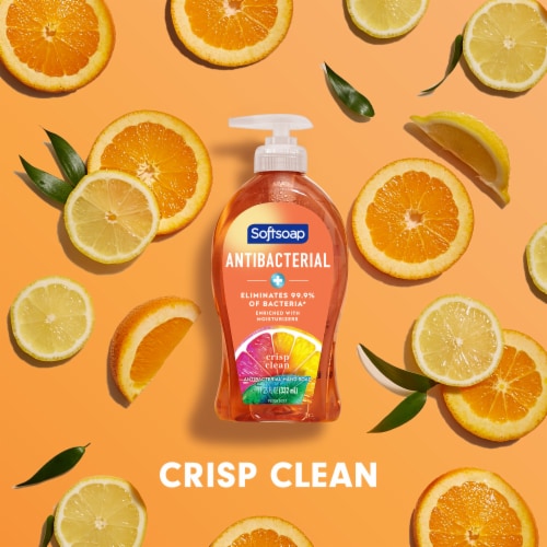 Softsoap Antibacterial Liquid Hand Soap Pump Crisp Clean Perspective: top
