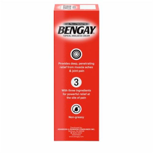 Ultra Strength Bengay Non-Greasy Topical Pain Relief Cream Perspective: top