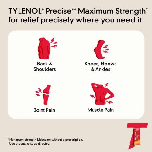 Tylenol Precise Warming Lidocaine Pain Relieving Cream Perspective: top