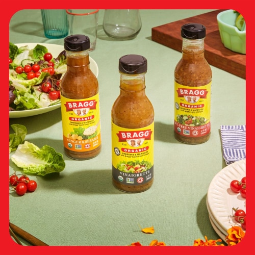 Bragg® Organic Apple Cider Vinegar Vinaigrette Salad Dressing & Marinade Perspective: top