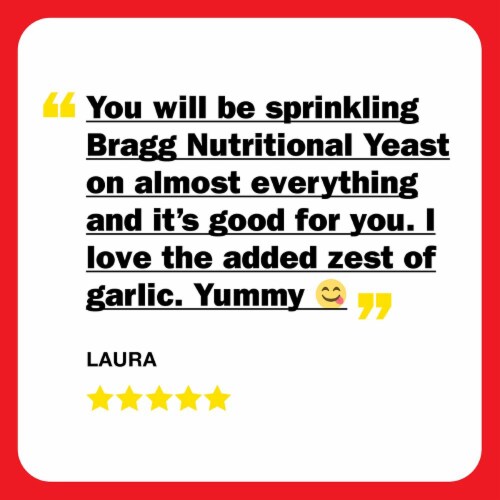 Bragg® Roasted Garlic Nutritional Yeast Seasoning Perspective: top