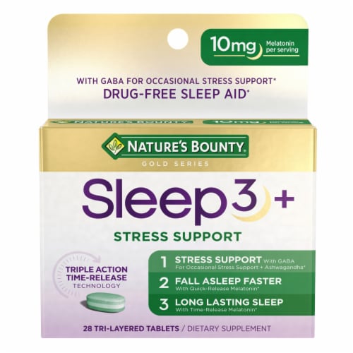 Nature's Bounty® Sleep3 + Stress Support Tri-Layer Tablets Perspective: top