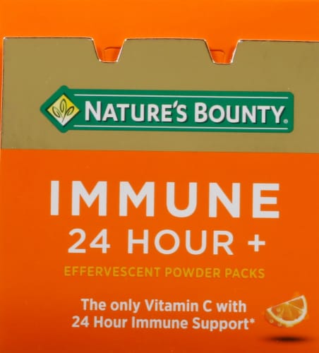 Nature's Bounty® Natural Orange Flavor Immune 24+ Effervescent Powder Packets 1000mg Perspective: top