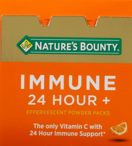 Nature S Bounty® Natural Orange Flavor Immune 24 Effervescent Powder Packets 1000mg 14 Ct