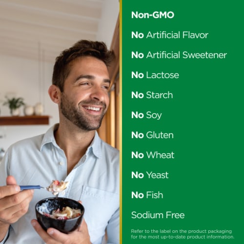 Nature's Bounty Fiber Gummies, 5g Prebiotic Fiber, Strawberry & Raspberry Flavor Perspective: top
