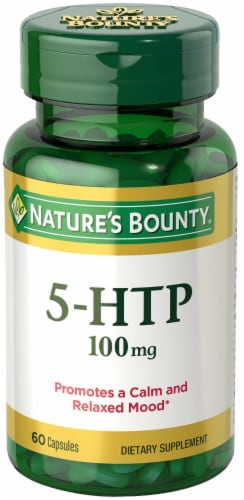 Nature's Bounty 5-HTP 100 mg Capsules Perspective: top
