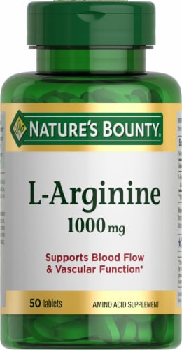 Nature's Bounty L-Arginine 1000 mg Capsules Perspective: top