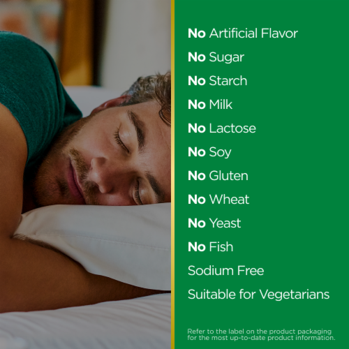 Nature's Bounty Melatonin Drug-Free Sleep Aid Quick Dissolve Tablets, 10 mg Perspective: top