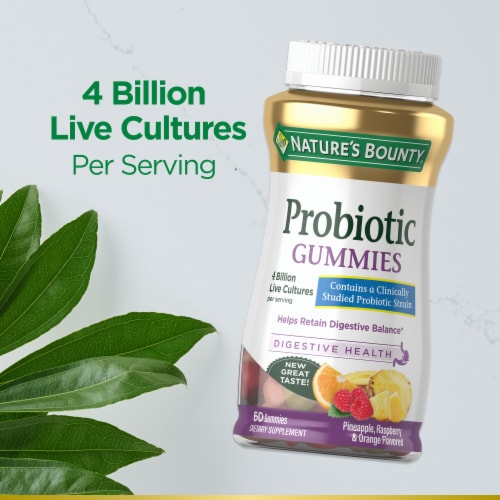 Nature's Bounty Probiotic Digestive Balance Gummies, Multi-Flavored Perspective: top
