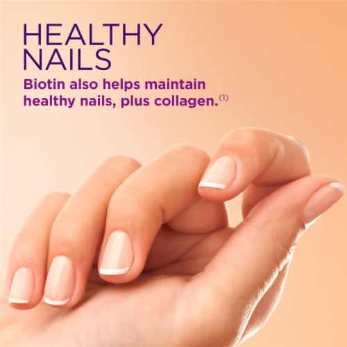 Nature's Bounty Optimal Solutions Hair, Skin & Nail Tropical Citrus Vitamin Gummies Collagen 100mg Perspective: top